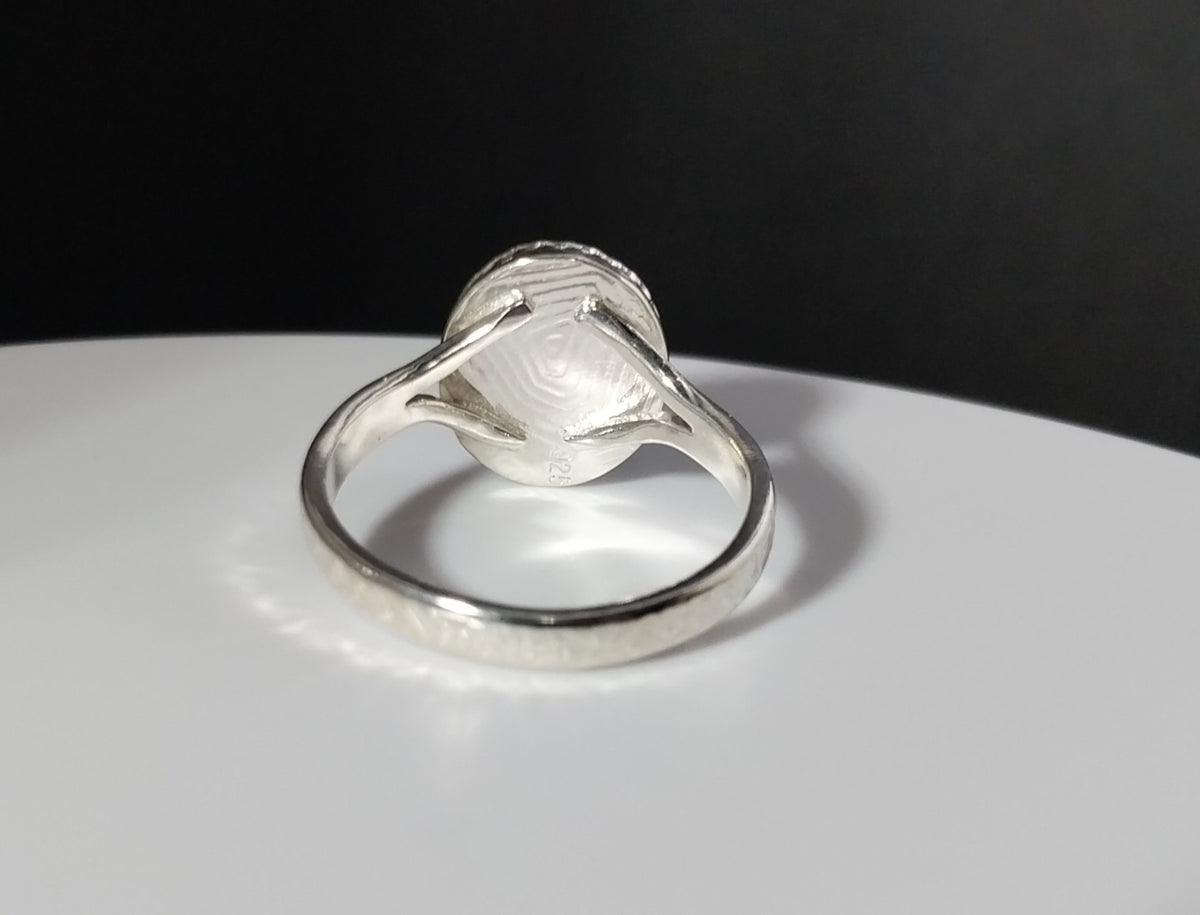 Lake Superior Agate Wisconsin Found, Solid Silver Ring Size 8