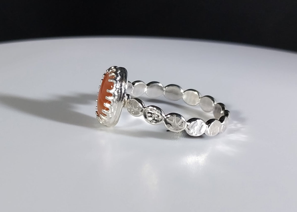 Lake Superior Agate, UP of Michigan Agate Sterling Silver Ring Size 7