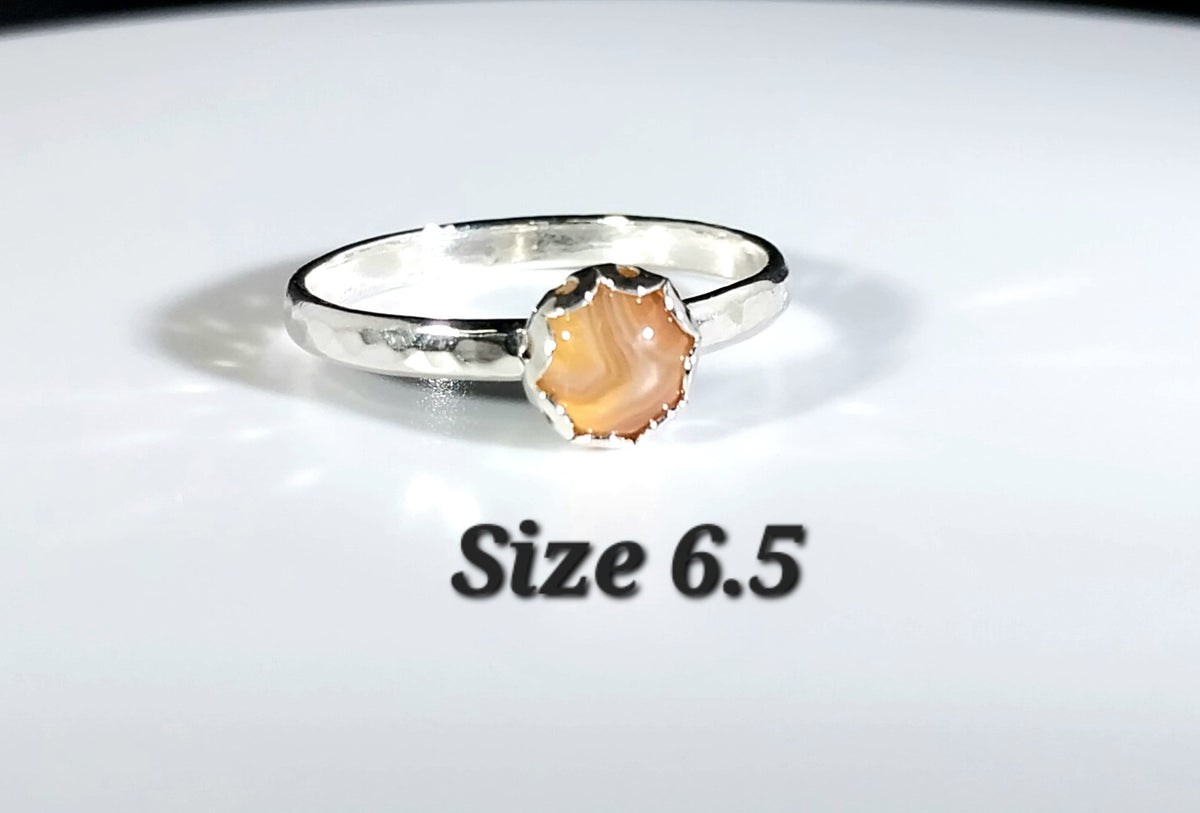 Dainty Lake Superior Agate Rings, Choose Your Size!