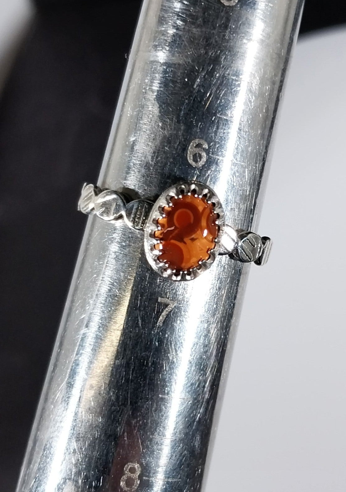 Pick Your Lake Superior Agate Silver Ring, Five Different Sizes