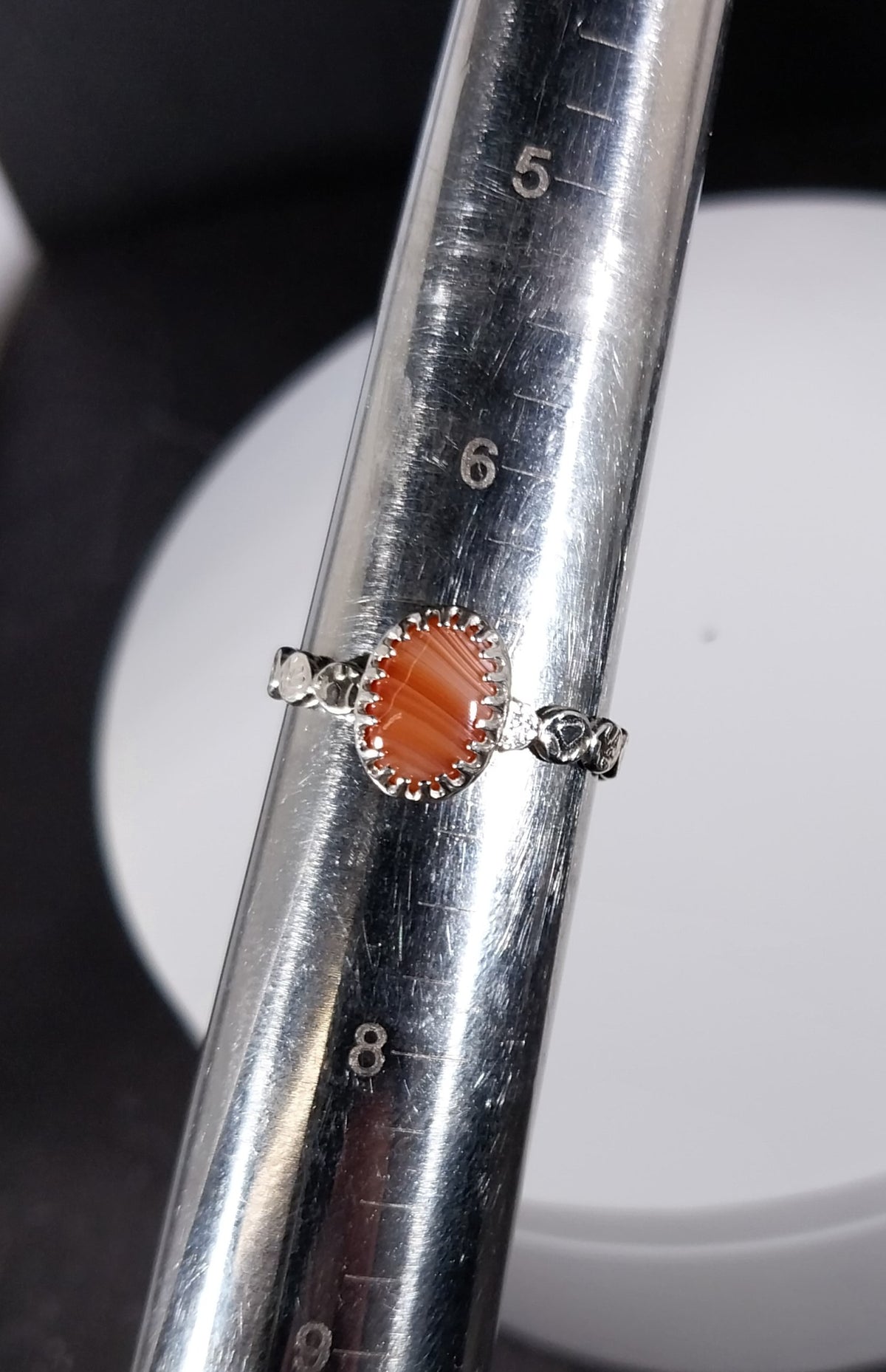 Lake Superior Agate, UP of Michigan Agate Sterling Silver Ring Size 7