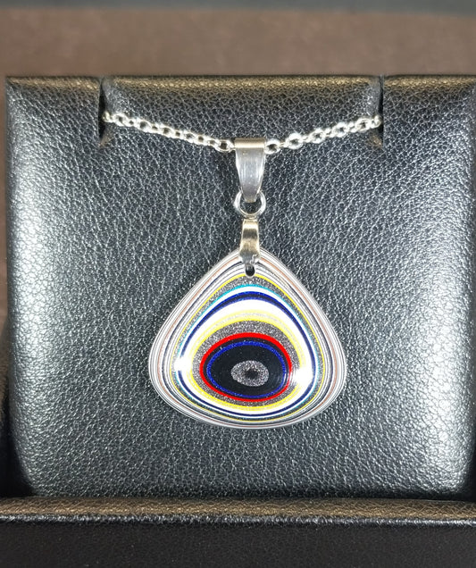 Fordite Necklace, Smaller Size, Fordite Jewelry, USA Handmade EB100
