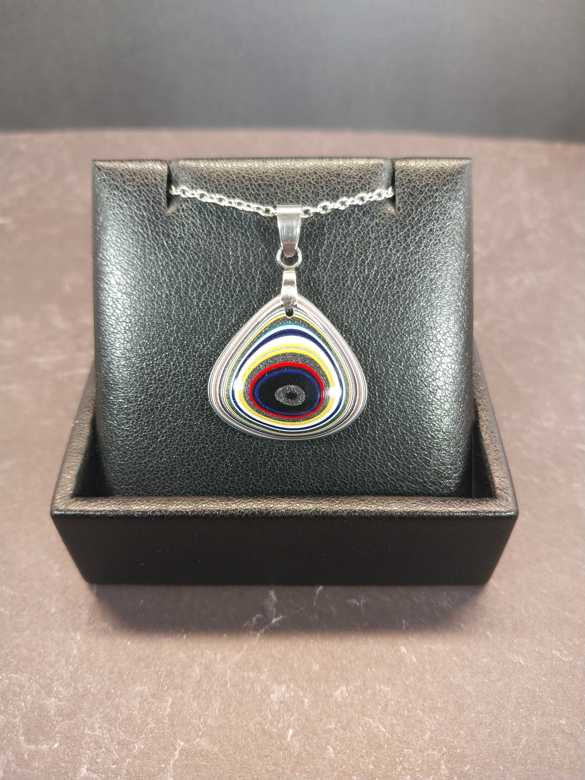 Fordite Necklace, Smaller Size, Fordite Jewelry, USA Handmade EB100