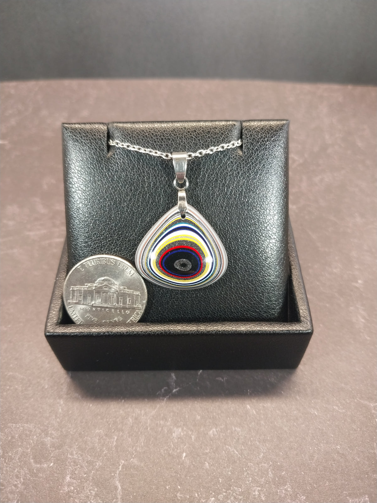 Fordite Necklace, Smaller Size, Fordite Jewelry, USA Handmade EB100
