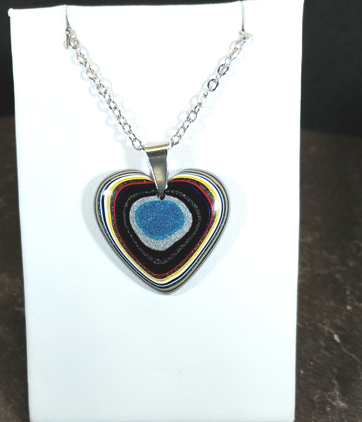 Fordite Necklace, USA Veteran Handmade, EB55