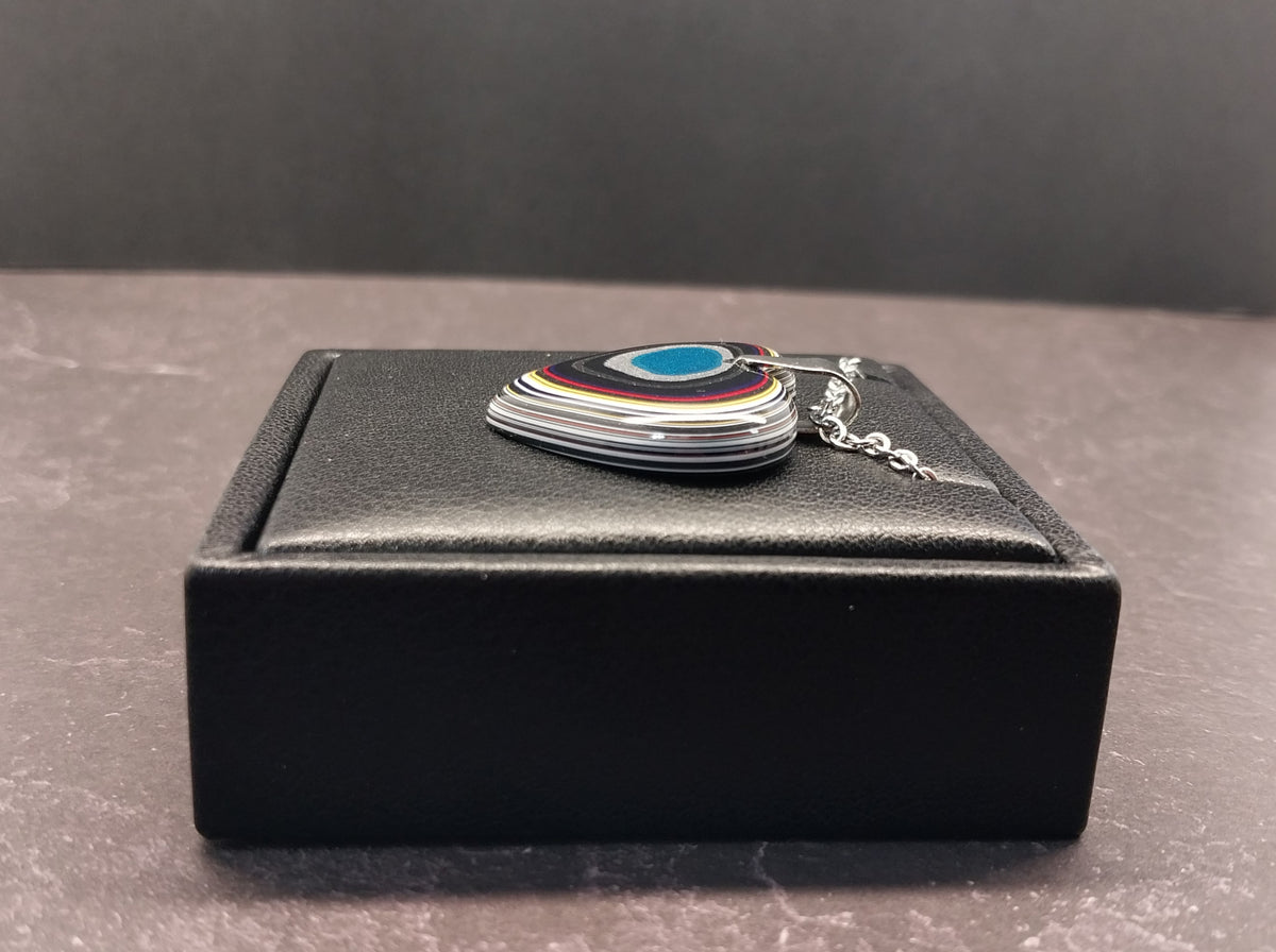 Fordite Necklace, USA Veteran Handmade, EB55