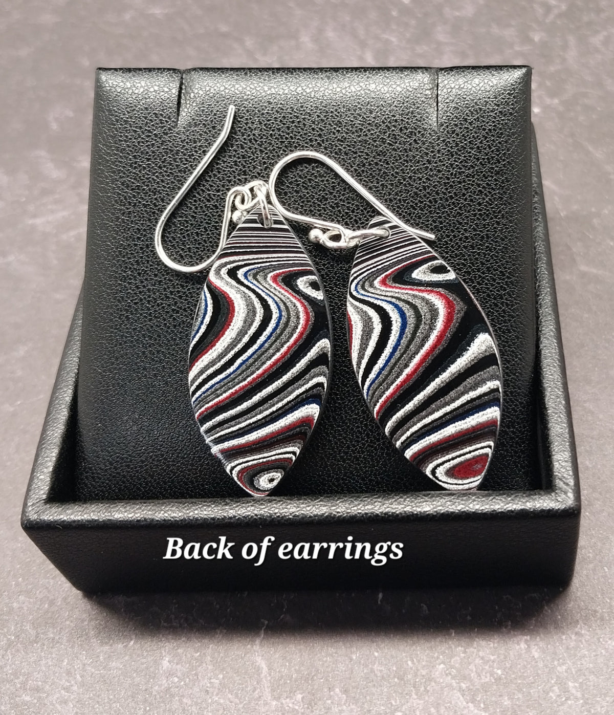 Fordite Earring Automotive Paint Jewelry and Sterling Silver
