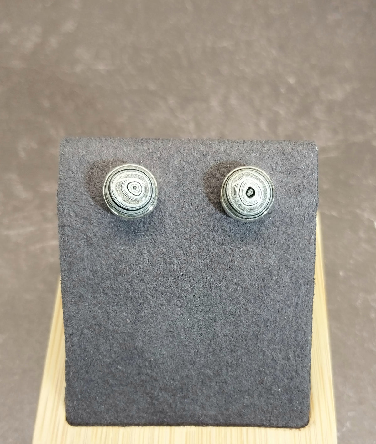 Michigan Fordite Stud Earrings in .925 Sterling Silver