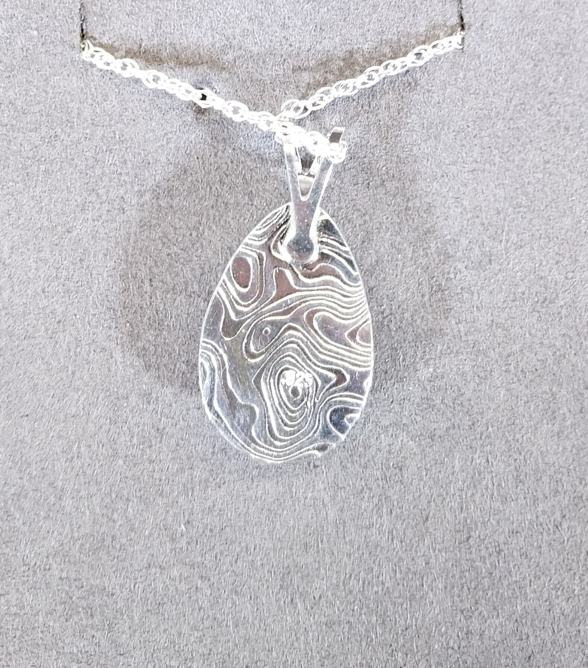 Nellie Blue Flint in Solid Sterling Silver, Ohio's State Stone