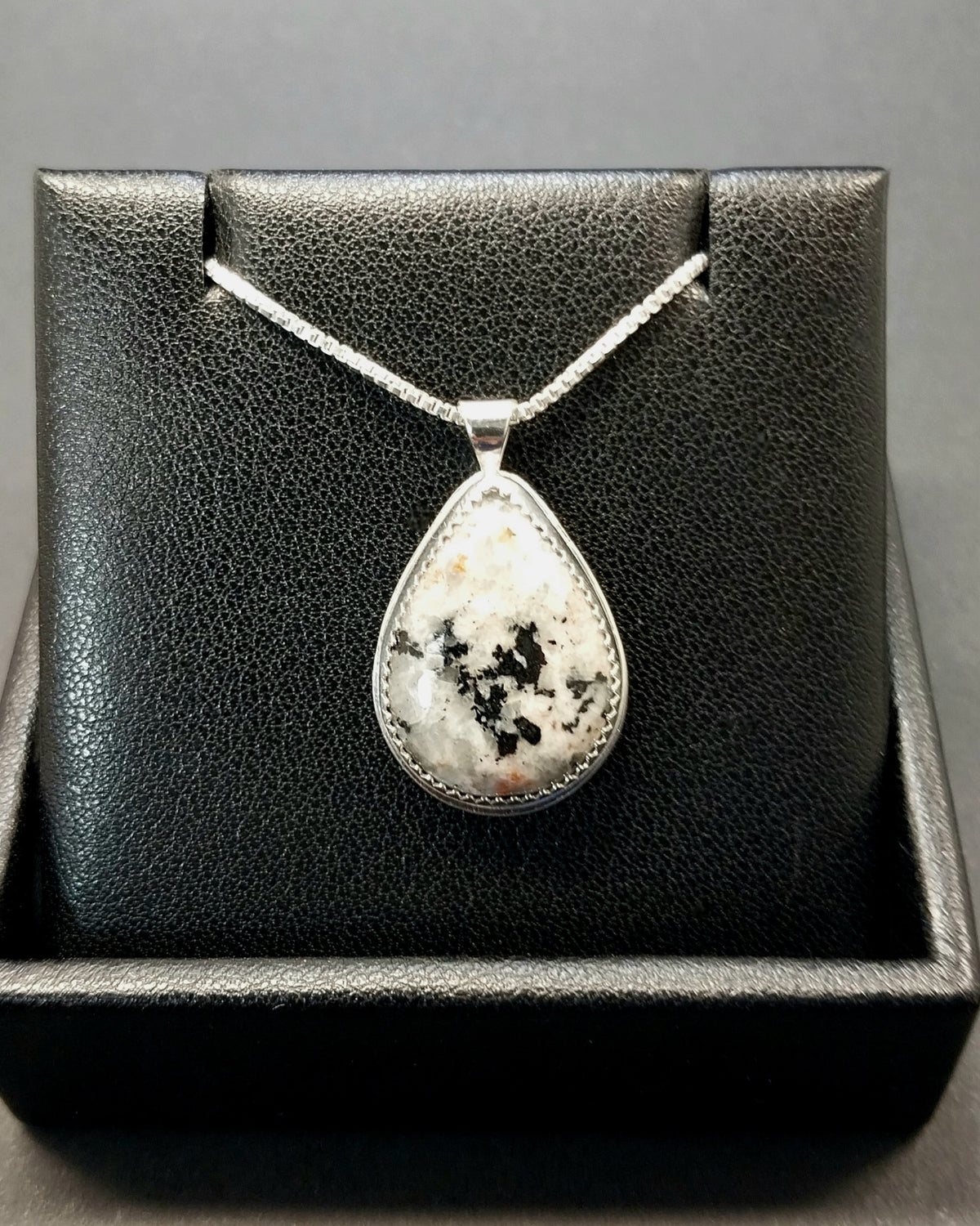 Lake Superior Emberlite Sterling Silver Necklace Fancy Textured Back