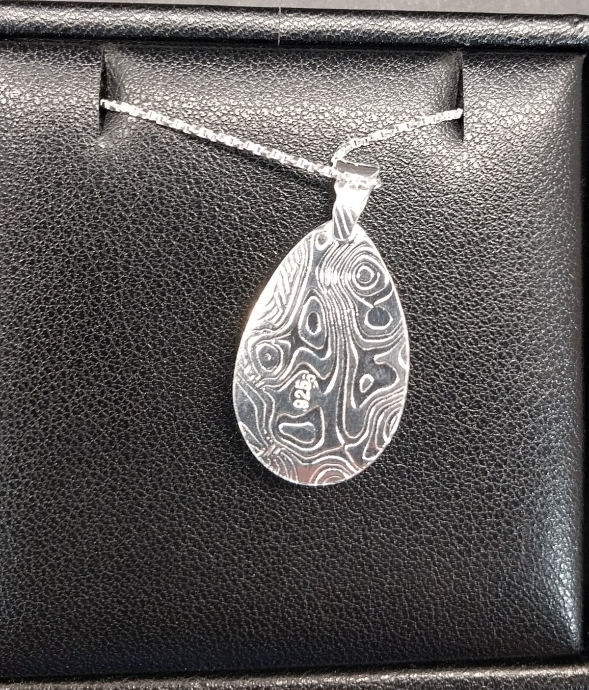 Motor Agate Silver Necklace, Unique Colors
