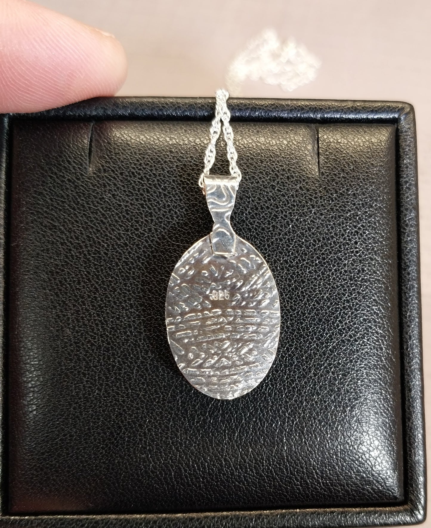 Brown Banded Superior Agate Sterling Silver Necklace