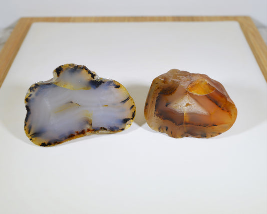 Montana Agate, Polished Pair, Polished Montana Agate