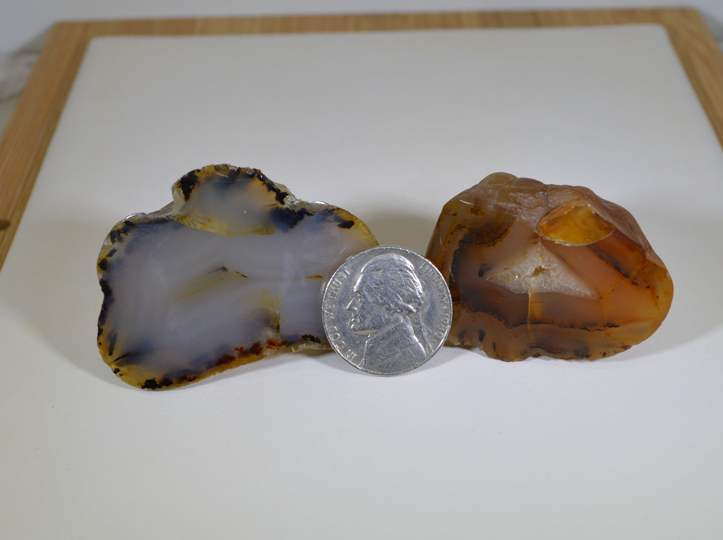 Montana Agate, Polished Pair, Polished Montana Agate