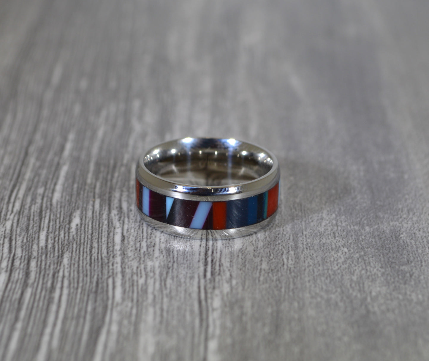 Surfite Ring, Size 6 3/4, Stainless Steel Band, Surf Board Ring, Surfing Gift, Beach Lover Gift