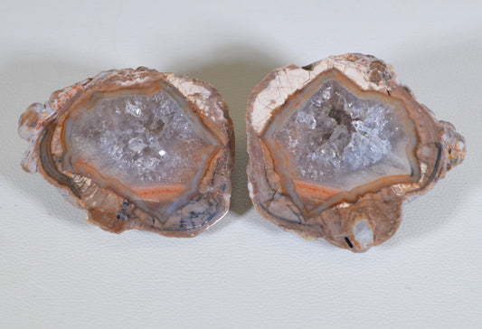 Baker Ranch Agate Geode, SMALL Polished Pair, New Mexico Agate Geode, Egg Agate, Polished Baker Rance Agate