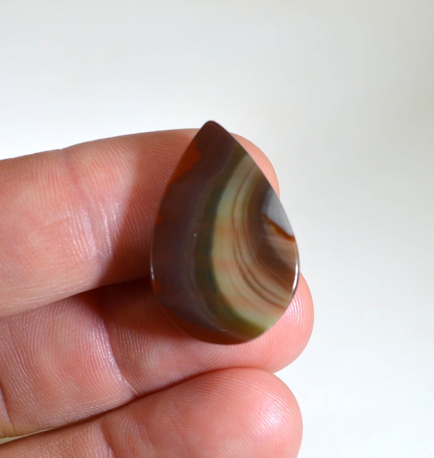 Royal Imperial Jasper Cabochon, Earth Tones, Teardrop Cabochon for Wire Wrapping, Jewelry Making