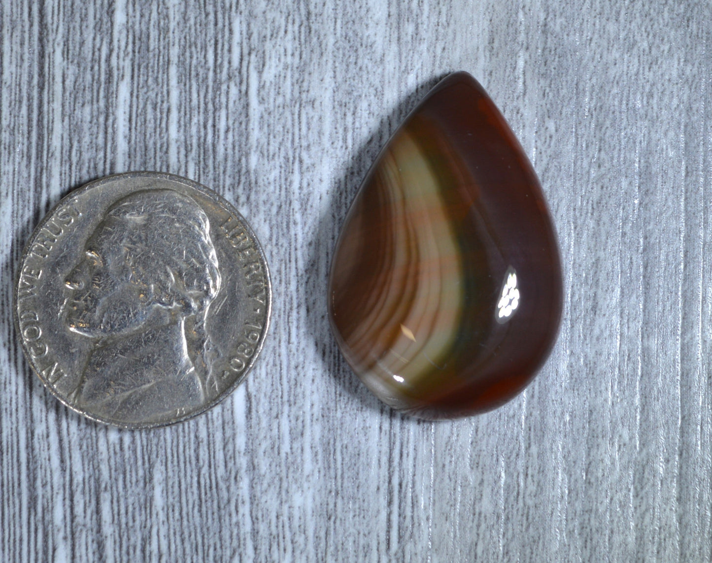 Royal Imperial Jasper Cabochon, Earth Tones, Teardrop Cabochon for Wire Wrapping, Jewelry Making