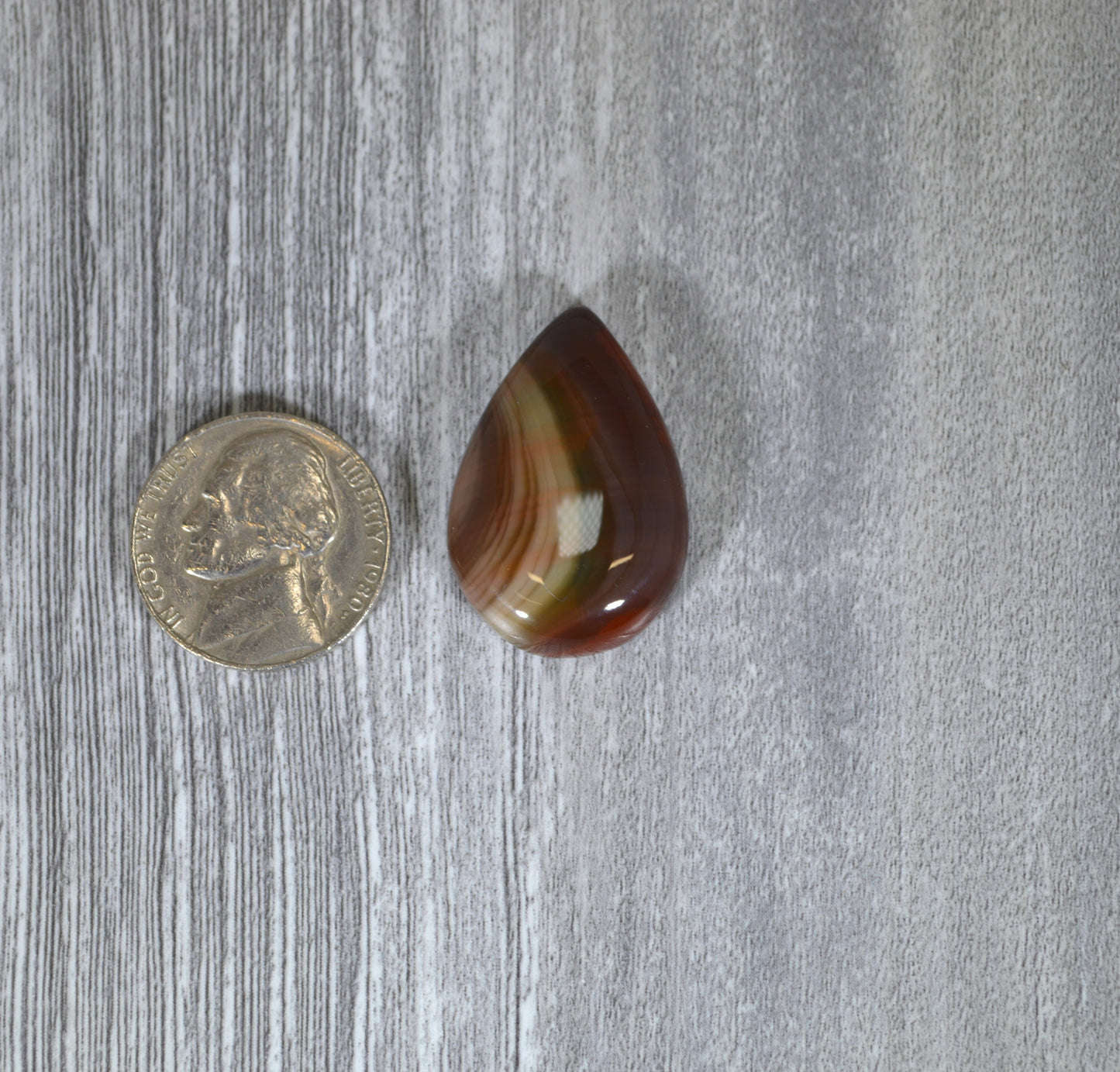 Royal Imperial Jasper Cabochon, Earth Tones, Teardrop Cabochon for Wire Wrapping, Jewelry Making