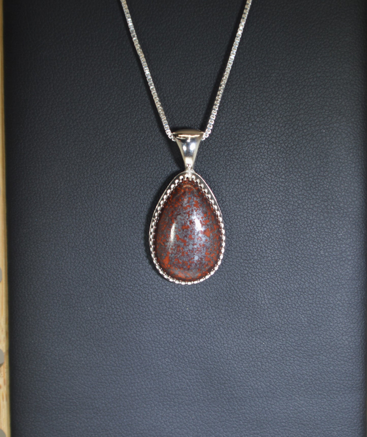 Jasper Necklace, Solid 925 Silver, Jaspelite, Lake Superior Jasper, Red Jasper Necklace, Wisconsin Handmade