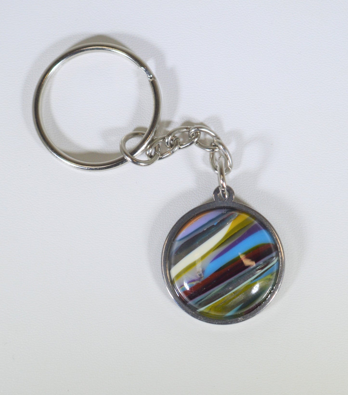 Surfite Keychain, Recycled Surf Board Resin, Stainless Steel, Beach Lover Gift