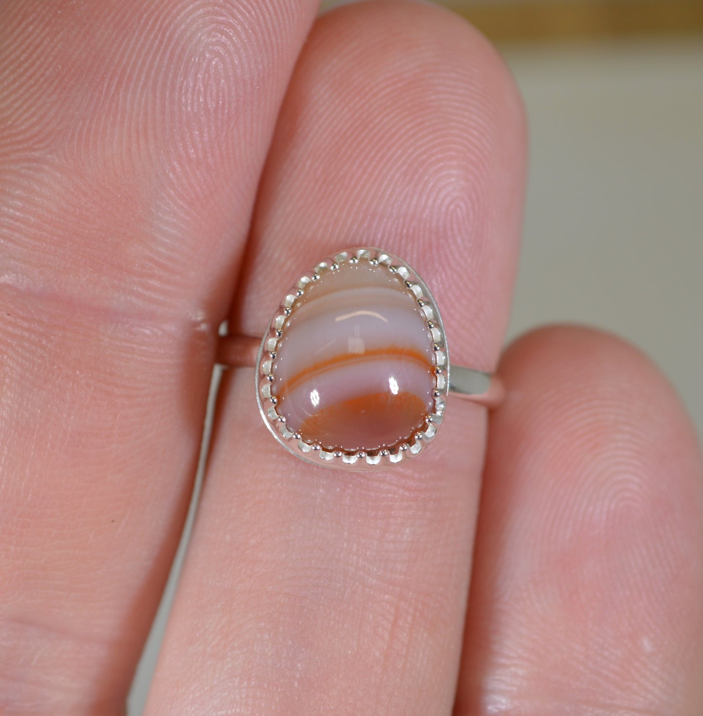 Lake Superior Agate Ring Size 5