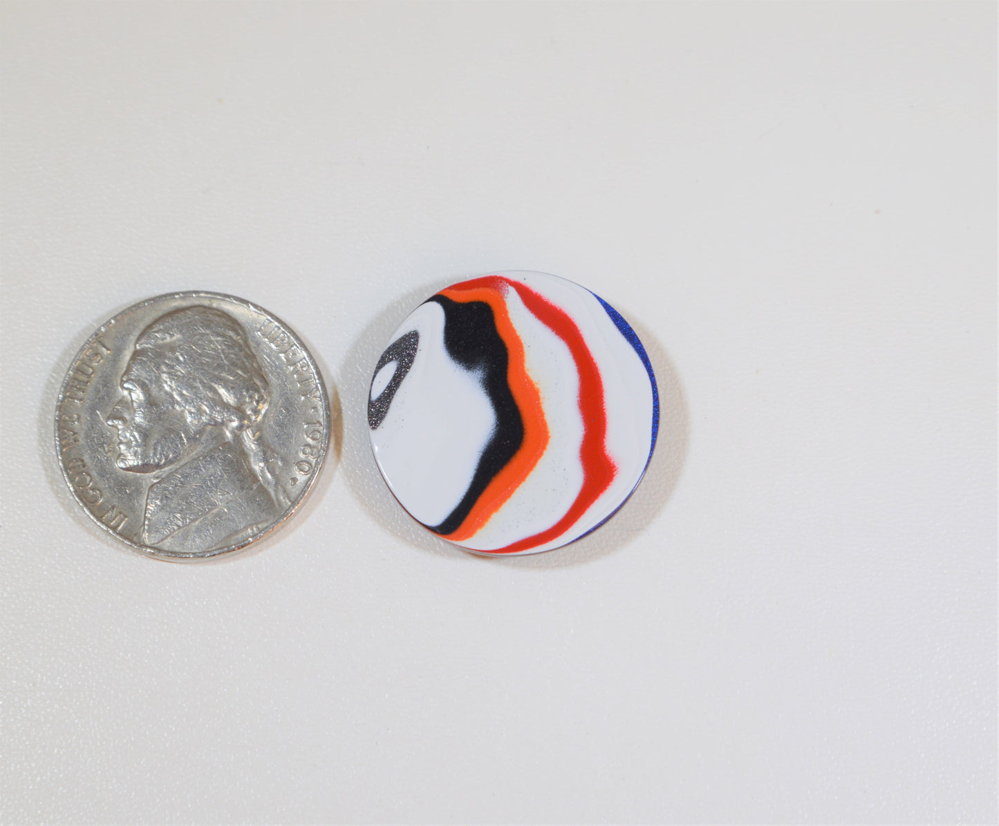 Fordite Cabochon, Domed Round, Fordite, Cabochon  EB92