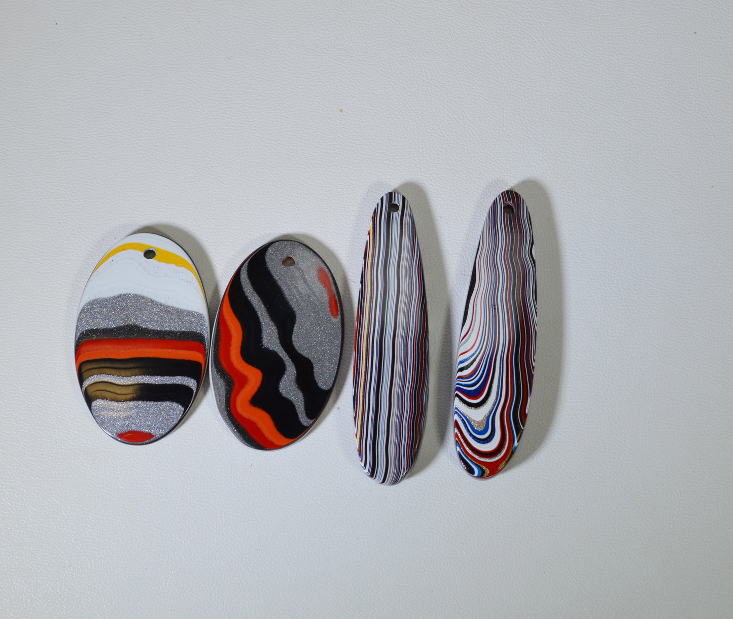 Fordite Earring Stones, Pre Drilled, Make Your Own Fordite Earrings, cabochon