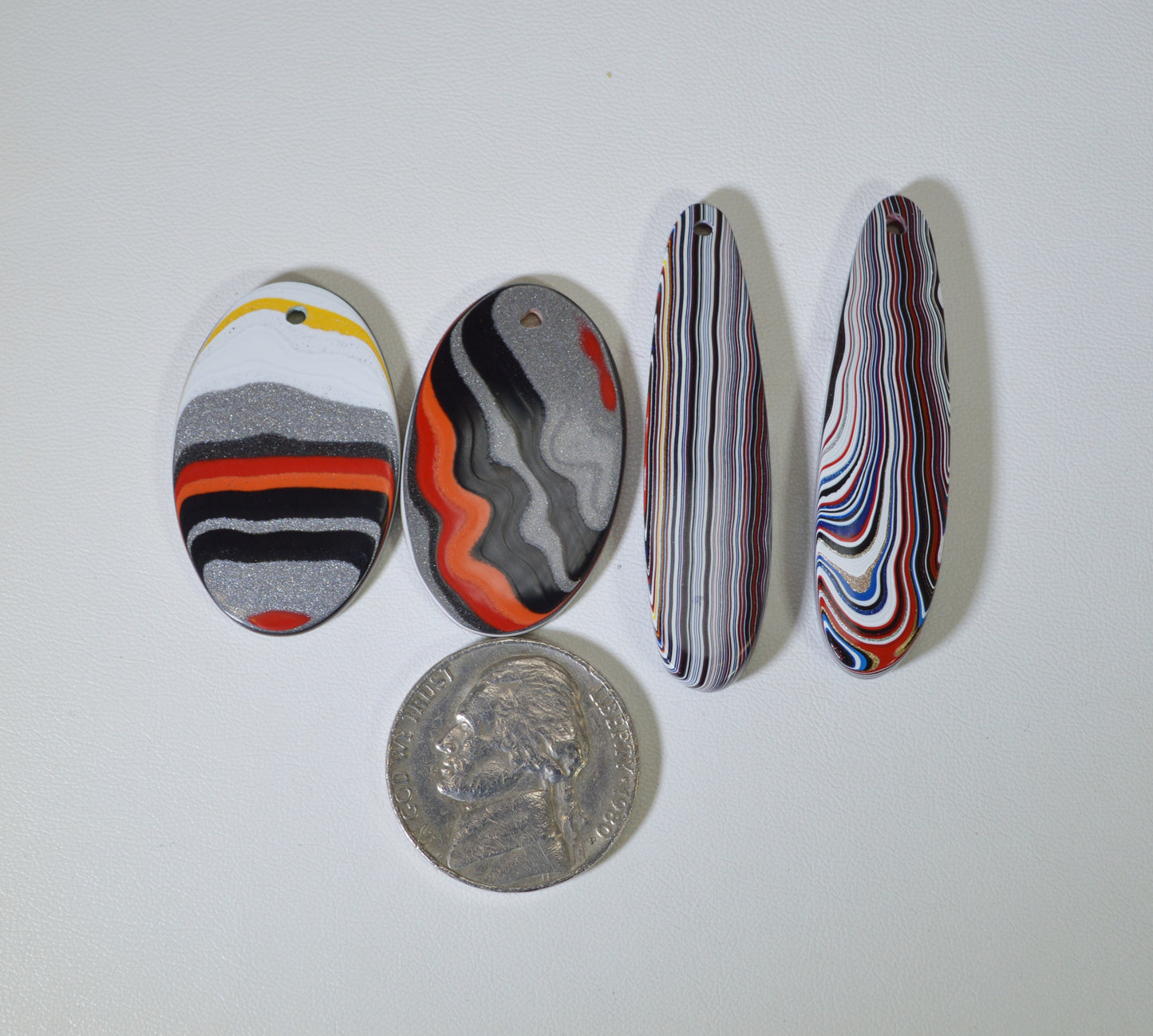 Fordite Earring Stones, Pre Drilled, Make Your Own Fordite Earrings, cabochon