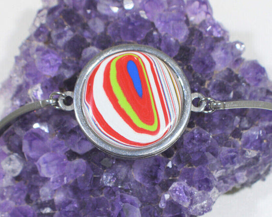 Fordite Bracelet, Nice Colors, EB66