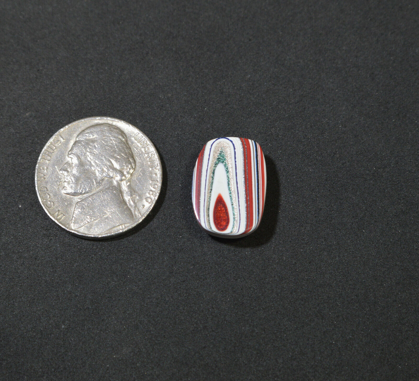 Fordite Cabochon, Fordite, SMALL Cushion Fordite Cabochon, Semi Truck EB18