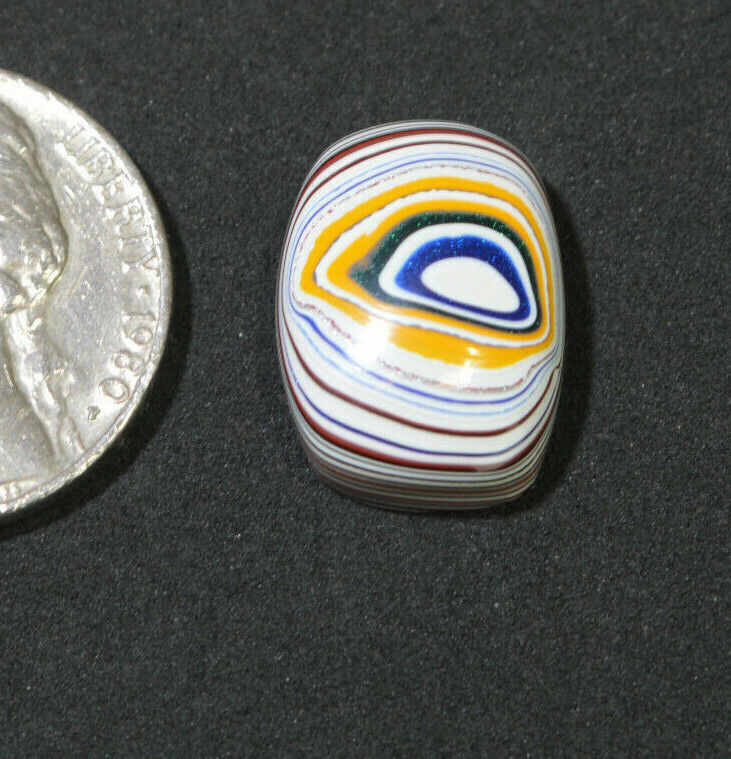 Fordite Cabochon, Fordite, SMALL Cushion Fordite Cabochon, Semi Truck EB18