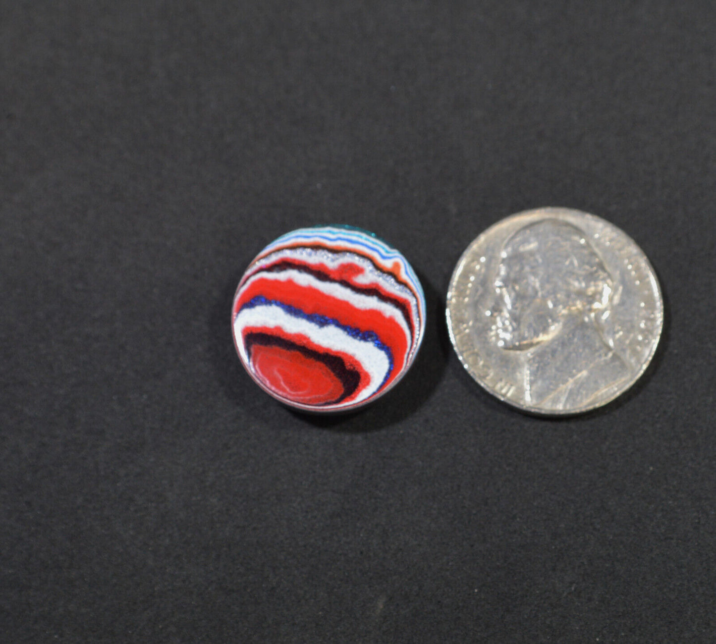 Fordite Cabochon, Toledo Ohio Fordite, Domed Round, EB83