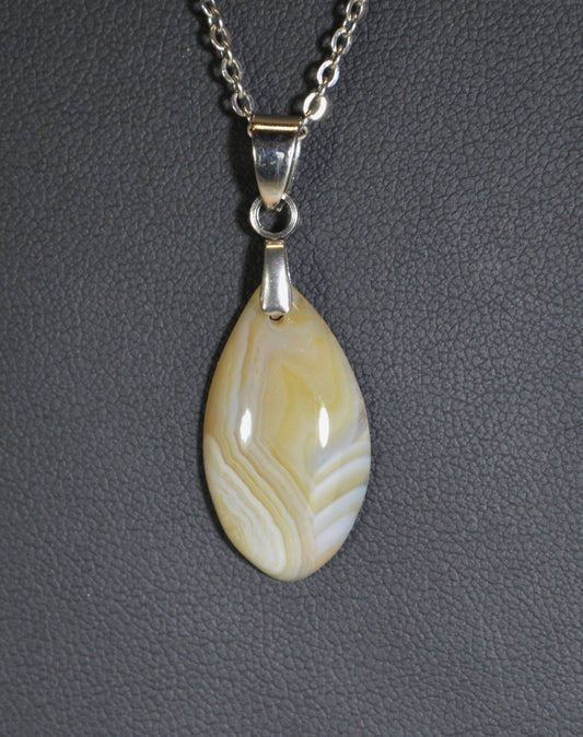 Yellow Agate Necklace, New Mexico Agate Necklace, New Mexico Agate, Natural Agate, Agate Jewelry, Artisan Handmade, Handcrafted W/O