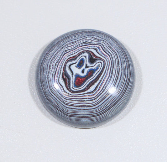 Fordite Cabochon, Michigan Fordite, Domed Round Fordite, Pickup Truck Fordite, Detroit Agate