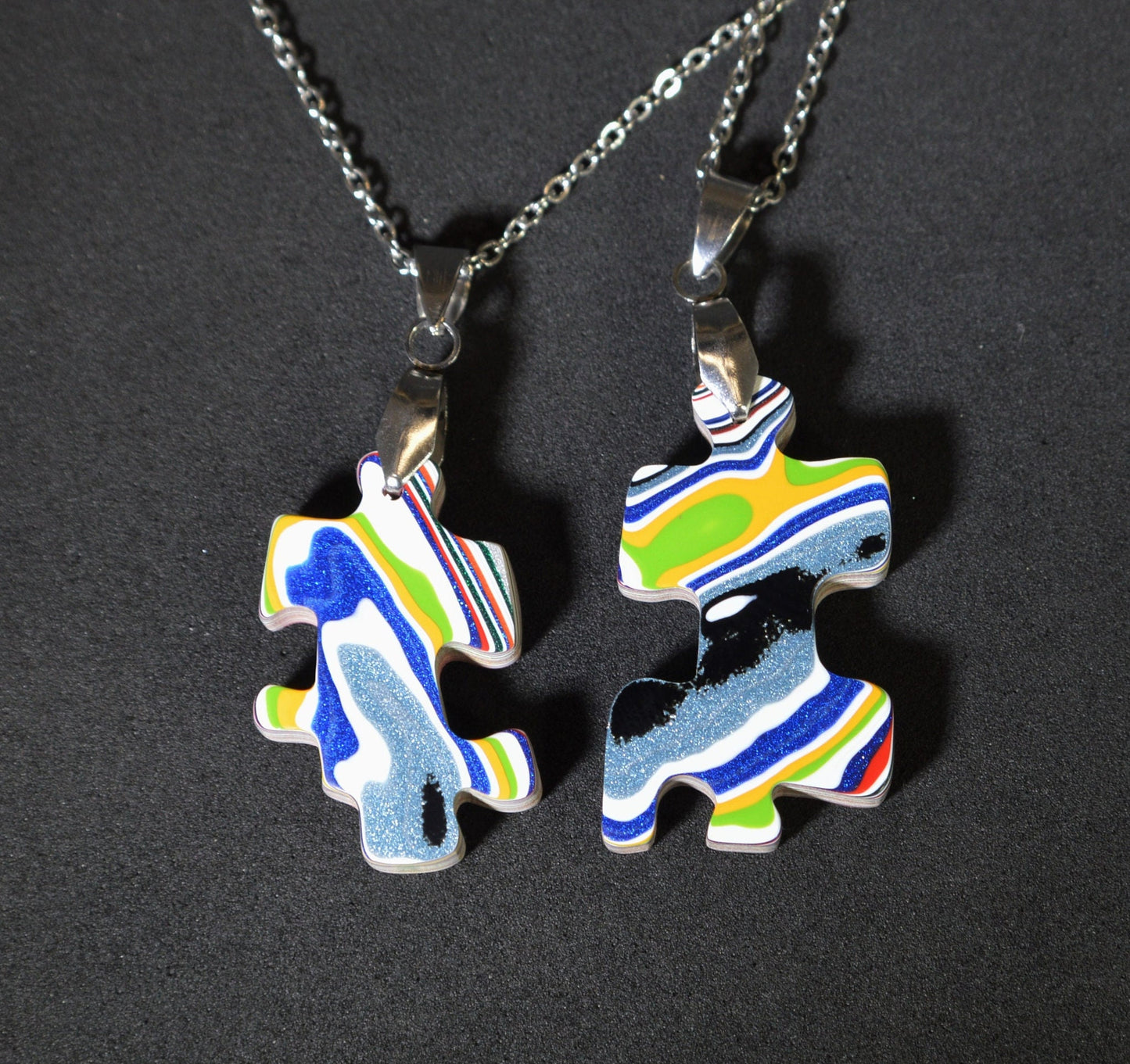 Fordite Necklace, Puzzle Piece Necklace, Your Choice, W/O W137