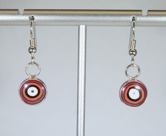 Fordite Earring, Silver Solid 925, Fordite Earrings, Motor Agate, Fordite Jewelry, Fordite Set, Colorful Earring