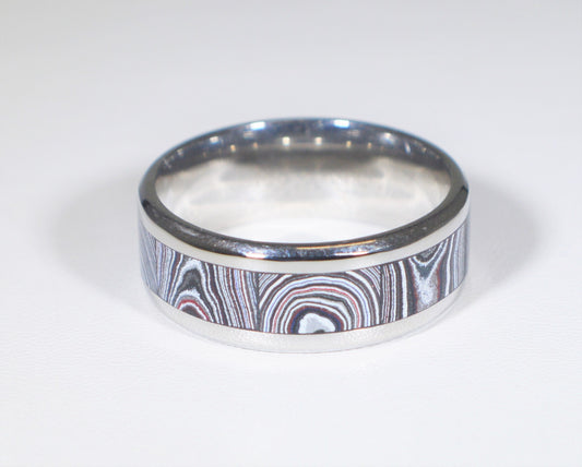 Fordite Ring, Size 9, Michigan Fordite Ring, Authentic Automotive Fordite, Fordite Jewelry, Unisex Fordite Ring, Fordite